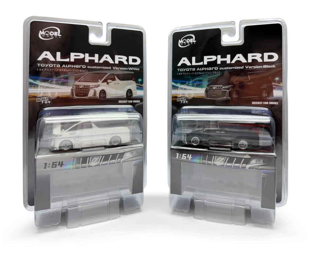 MODELMODEL 1:64 Toyota Alphard Customized Version White (Emballage Blister) – MM64-Alphard-002