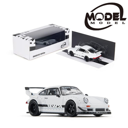 (PRE-ORDER 2025) MODELMODEL 1/64 - RWB Porsche 930 - Blanche - MM64-RWB930-004