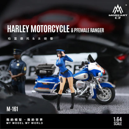 MoreArt 1/64 - Harley-Davidson Motorcycle &amp; Female Ranger - MO222161