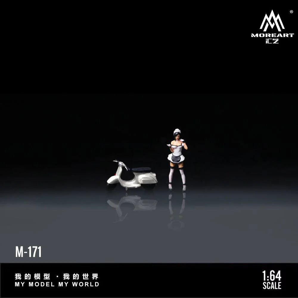 MoreArt 1/64 - White Scooter Maid - MO222171