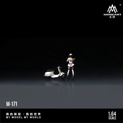 MoreArt 1/64 - White Scooter Maid - MO222171