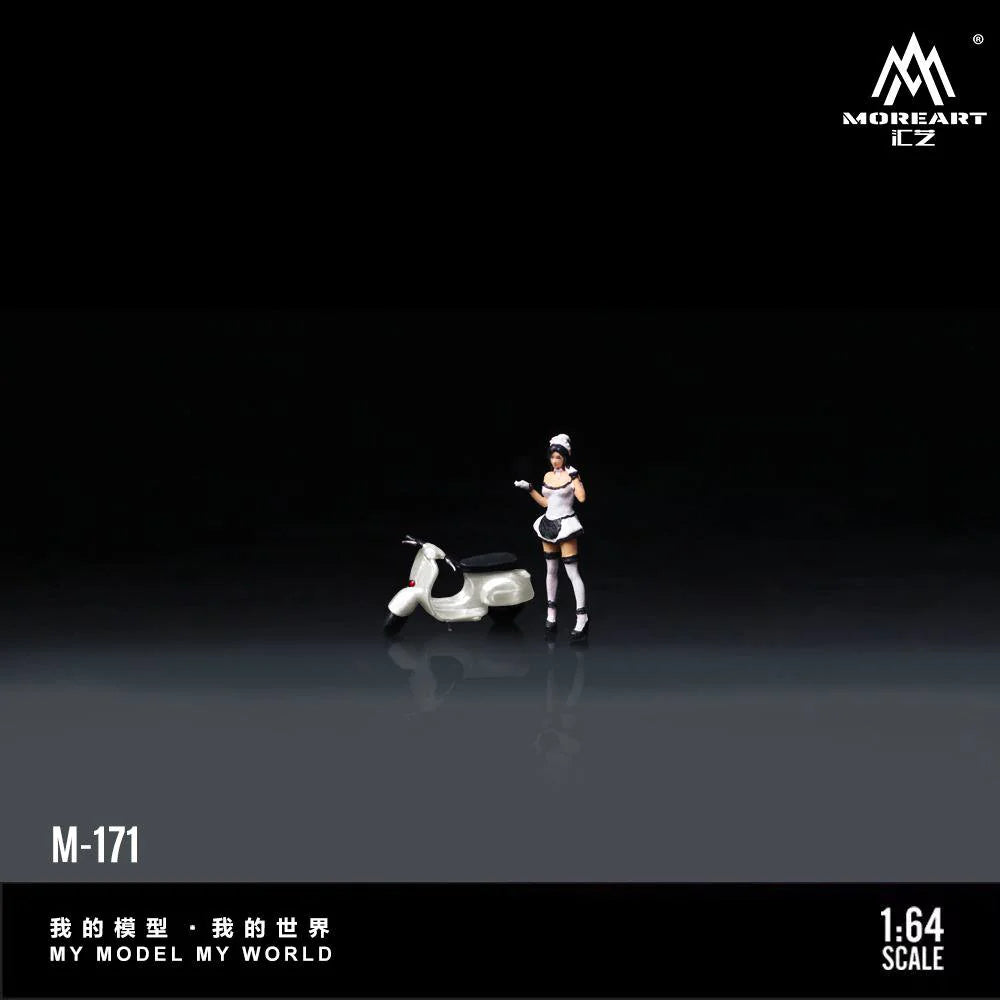 MoreArt 1/64 - White Scooter Maid - MO222171