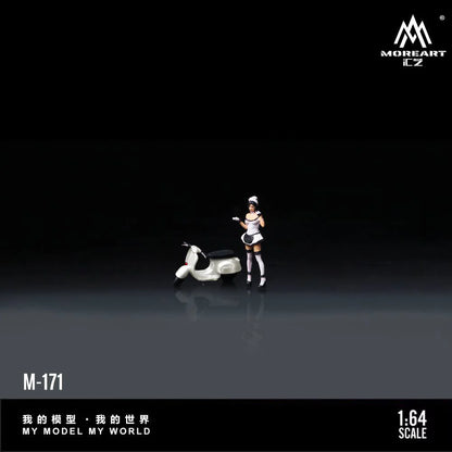 MoreArt 1/64 - White Scooter Maid - MO222171