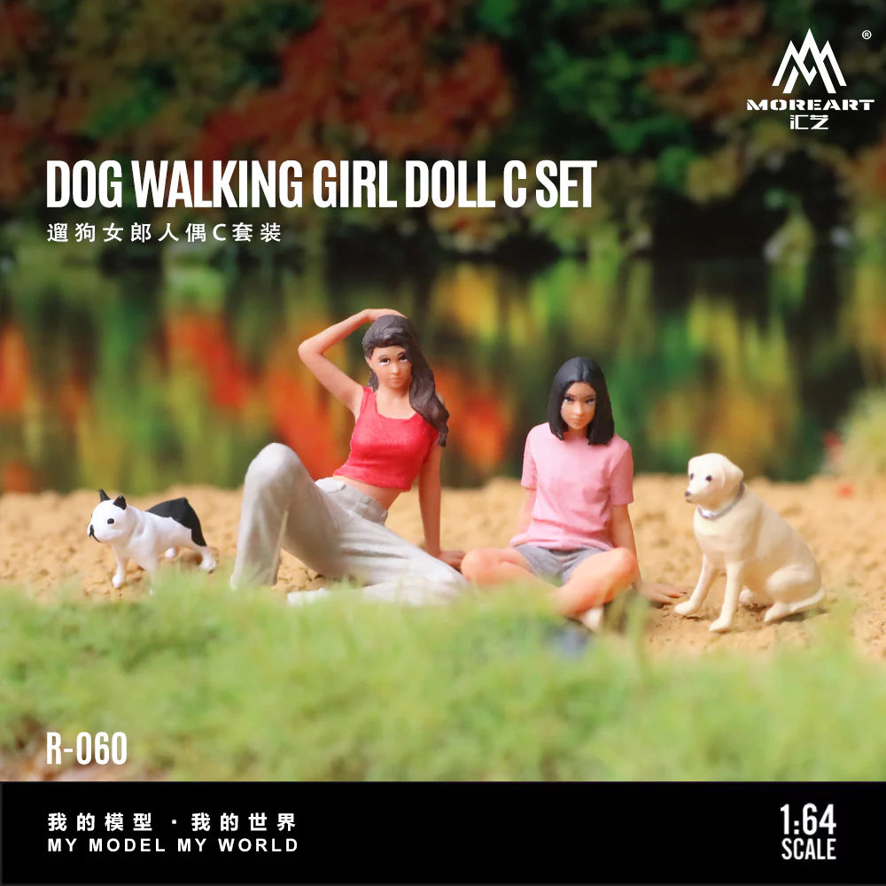 MoreArt 1/64 - Dog Walking Girl - MO223060