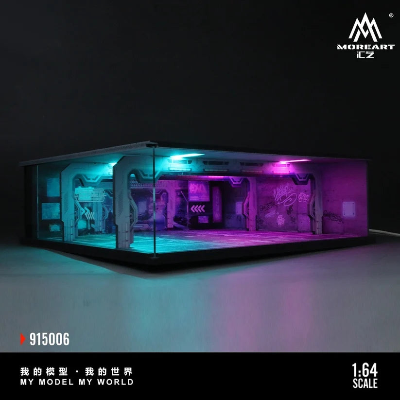Lighted Underground Parking Garage Scene Model 06 1:64 – MoreArt MO915006