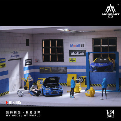 MoreArt 1/64 - Assembled Version Lighting Scene - Blue - MO916005