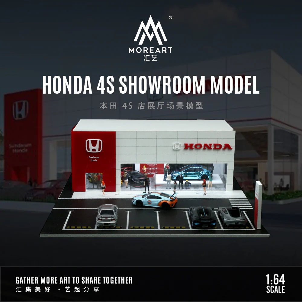 MoreArt 1/64 - Honda 4S Showroom Scene Model - MO936011