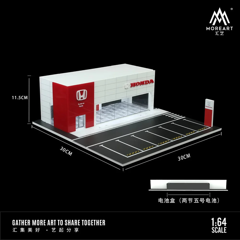 MoreArt 1/64 - Honda 4S Showroom Scene Model - MO936011