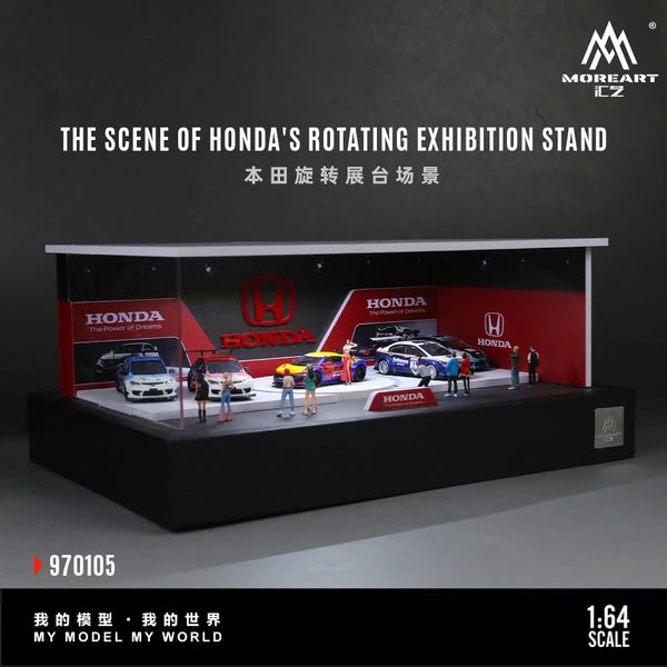 MoreArt Kiosque d’Exposition Rotatif Honda 1:64 MO970105