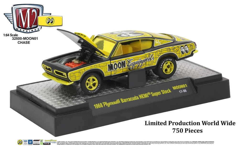 Chase Cars- MoonEyes,1968 Plymouth Barracuda HEMI Super Stock