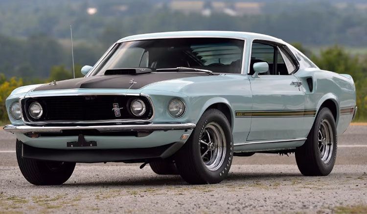 1969 Ford Mustang 428 Cobra Jet Mach 1 (Aztec Aqua)