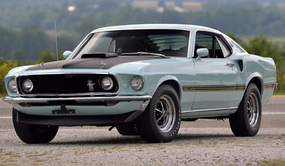 1969 Ford Mustang 428 Cobra Jet Mach 1 (Aztec Aqua)