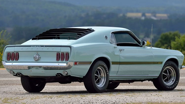 1969 Ford Mustang 428 Cobra Jet Mach 1 (Aztec Aqua)