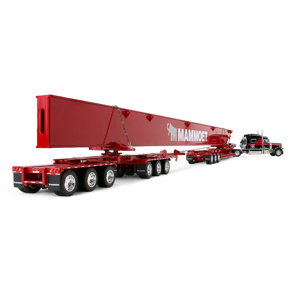 First Gear 1:64 Mammoet Peterbilt 379 with Fontaine Magnitude Lowboy Trailer, ERMC 6-Axle Hydra Steer &amp; Bridge Beam Load – 69-2271