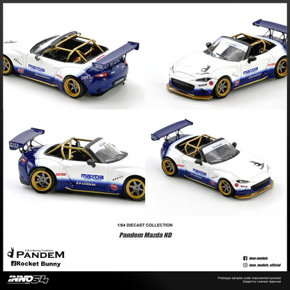 (PRE-ORDER 2026) Mazda MX-5 (ND) Miata Pandem Rocket Bunny V1.0 INNO64 1:64 IN64-MX5P-ND-01