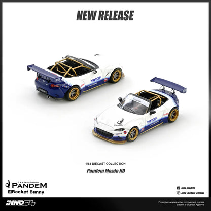 (PRE-ORDER 2026) Mazda MX-5 (ND) Miata Pandem Rocket Bunny V1.0 INNO64 1:64 IN64-MX5P-ND-01
