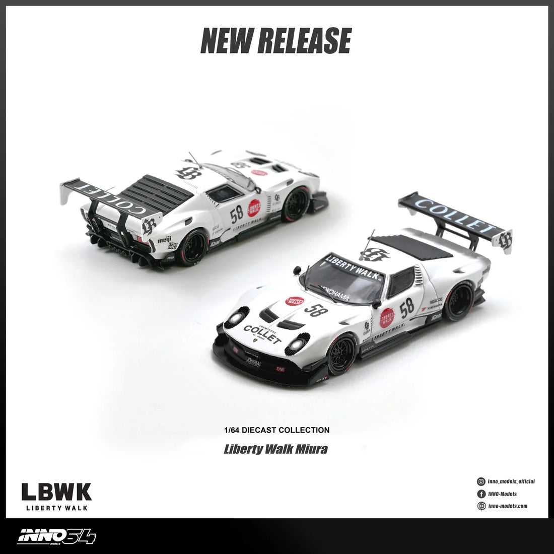 (PRE-ORDER 2026) Lamborghini Miura GT LB-Silhouette WORKS INNO64 1:64 IN64-LBMIURA-01