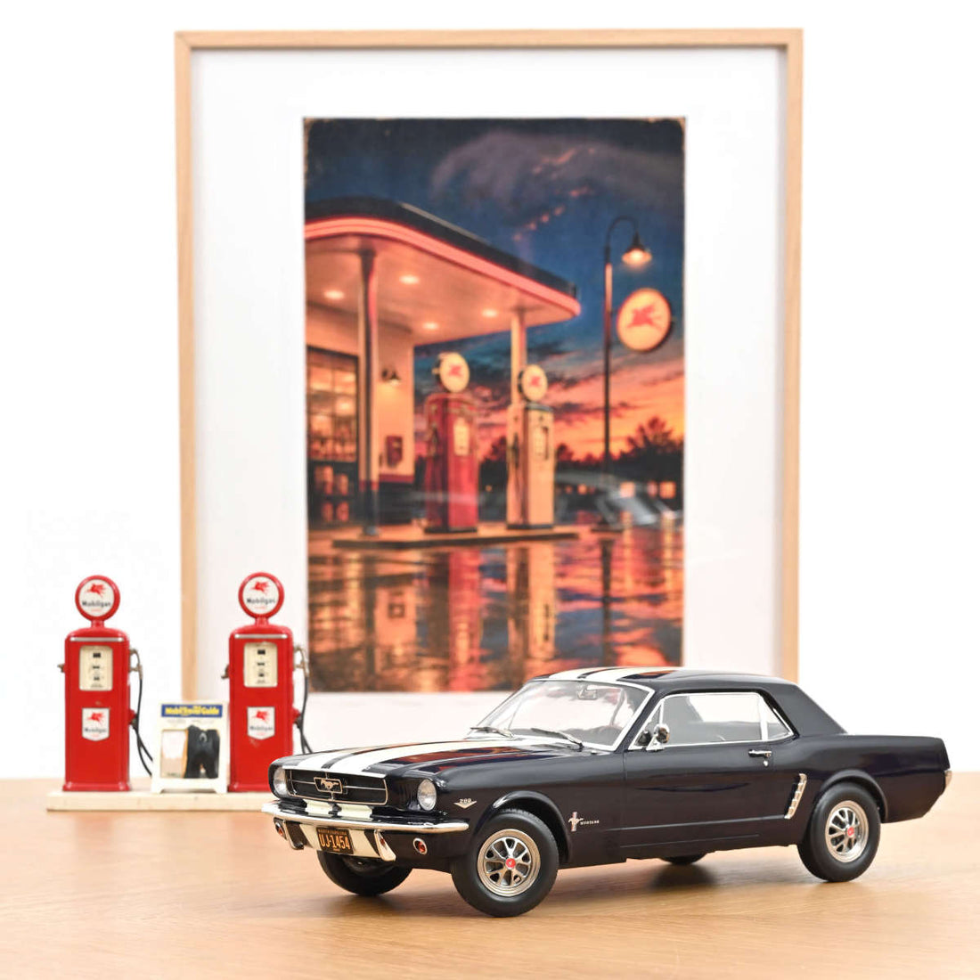 1966 Ford Mustang Coupe Nightmist Blue Metallic 1:18 – Norev 182805
