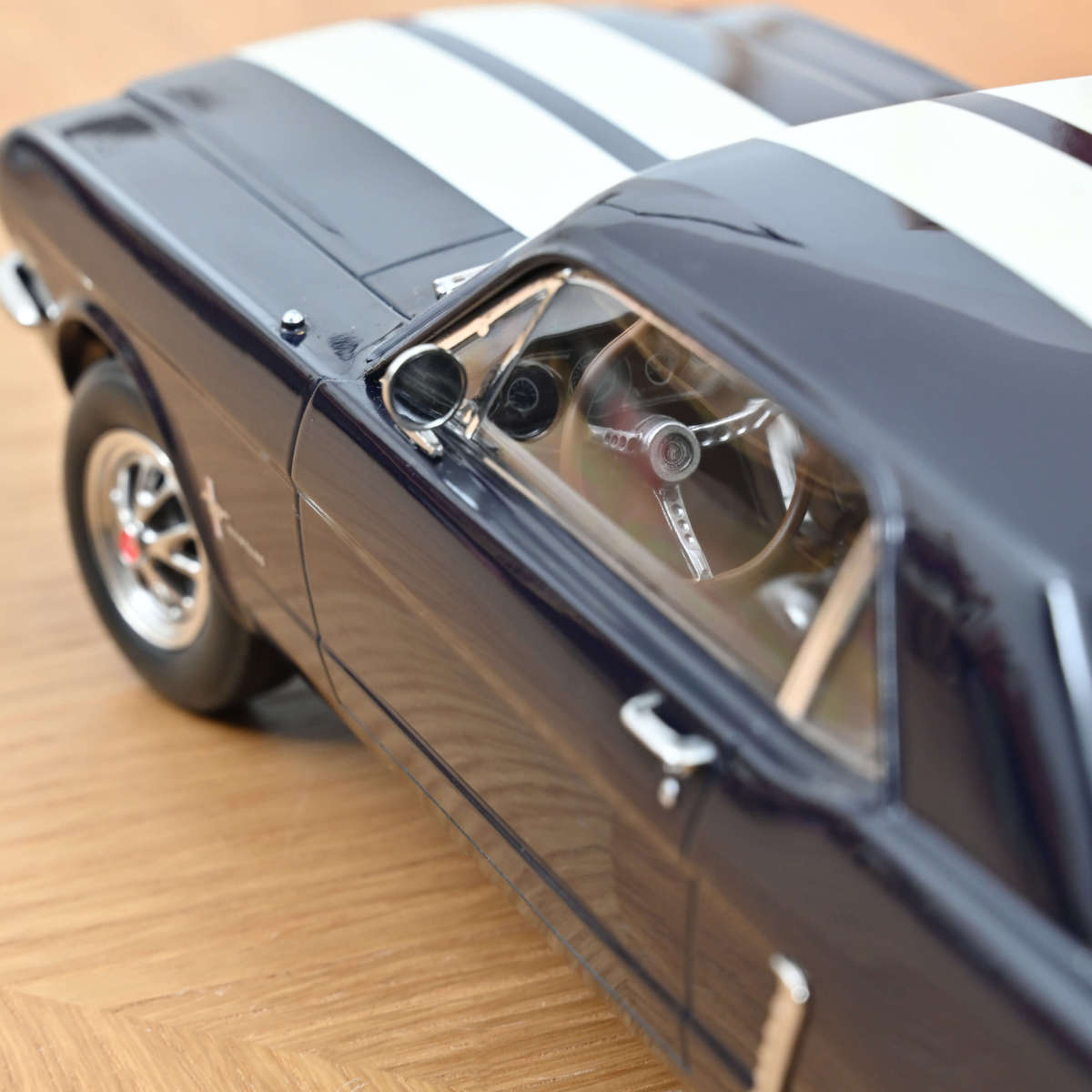 1966 Ford Mustang Coupe Nightmist Blue Metallic 1:18 – Norev 182805