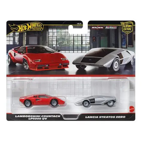 Lamborghini Countach LP5000 QV / Lancia Stratos Zero (JBL02)-Hot Wheels Car Culture Premium 2 Pack (Copy)