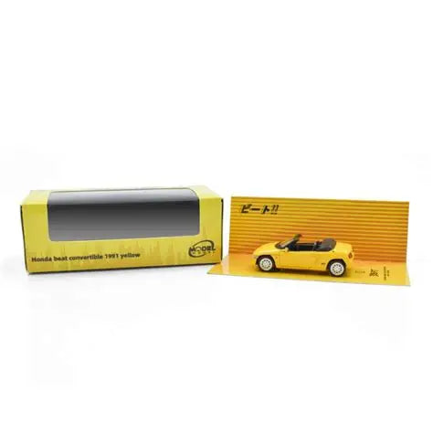 MODELMODEL 1/64 Honda Beat Convertible 1991 Yellow MM64-Beat-001