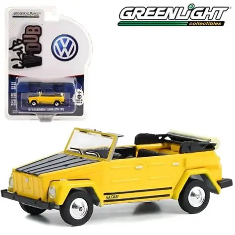 1972 Volkswagen Safari Type 181 Mexico City jaune avec capot noir Greenlight 1:64 GL36070-C