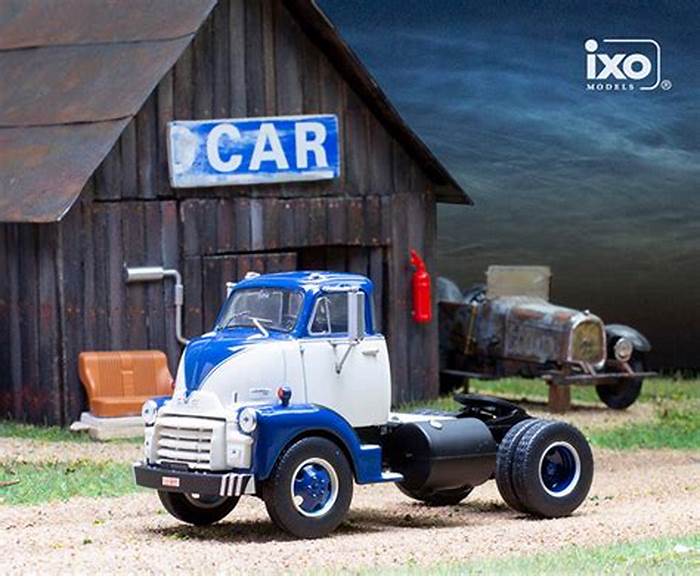 1954 GMC COE Truck - Blue/White-(1:43)