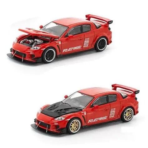 POPRACE 1/64, MAZDA RX-8 RE-AMEMIYA RED (enigma exclusive edition) PRE016