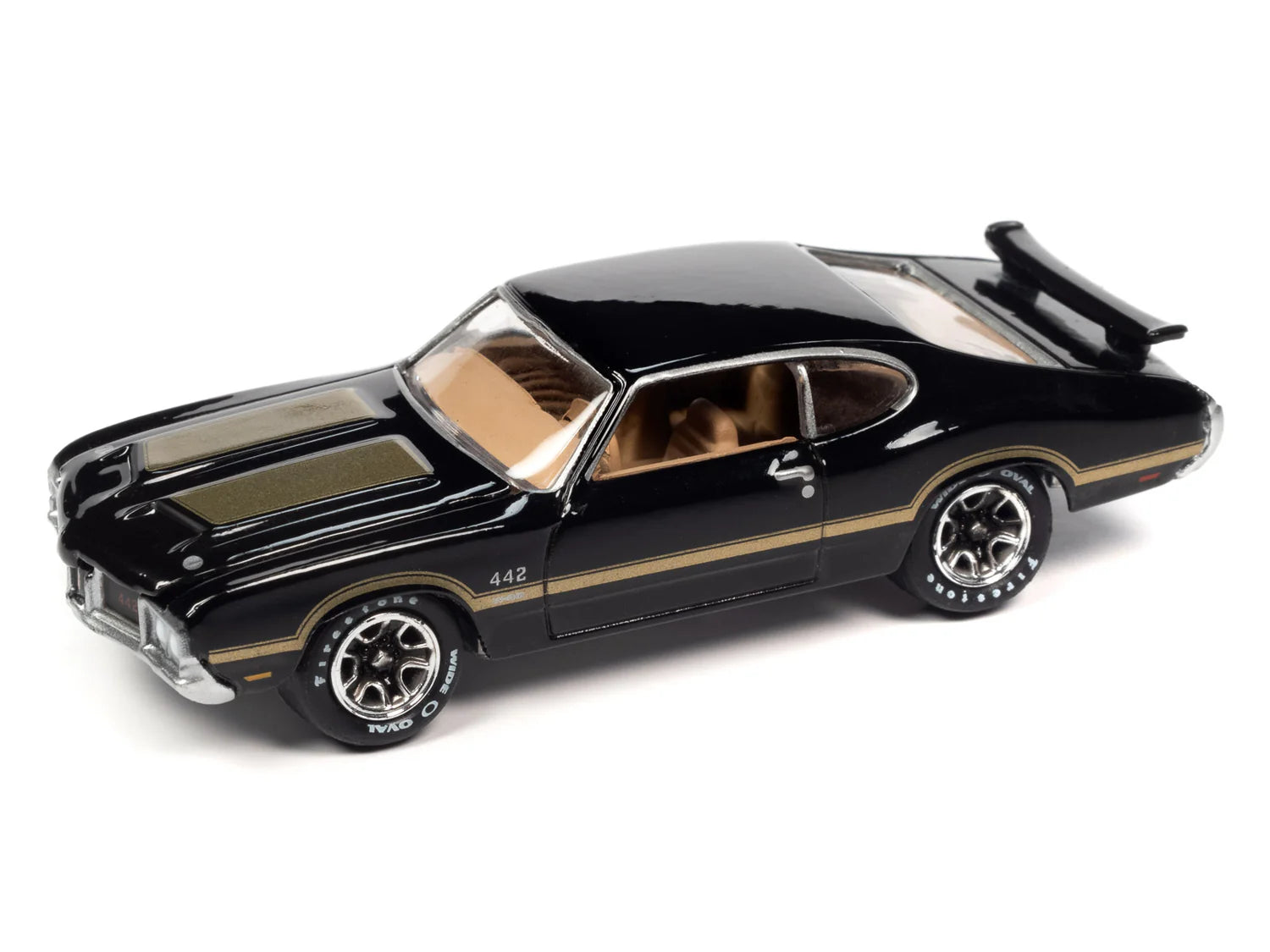 1972 Oldsmobile 442 W30 (Black w/Gold Hood &amp; Side Stripes)