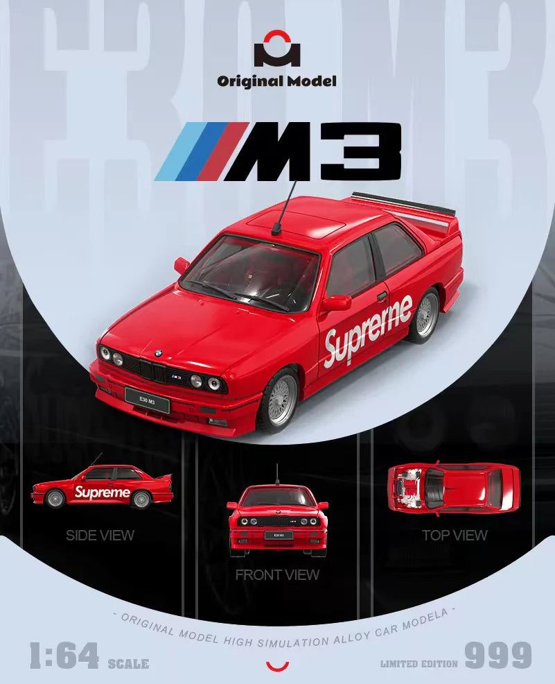 Original Model 1/64 - BMW E30 M3 Supreme Livery - OM647801