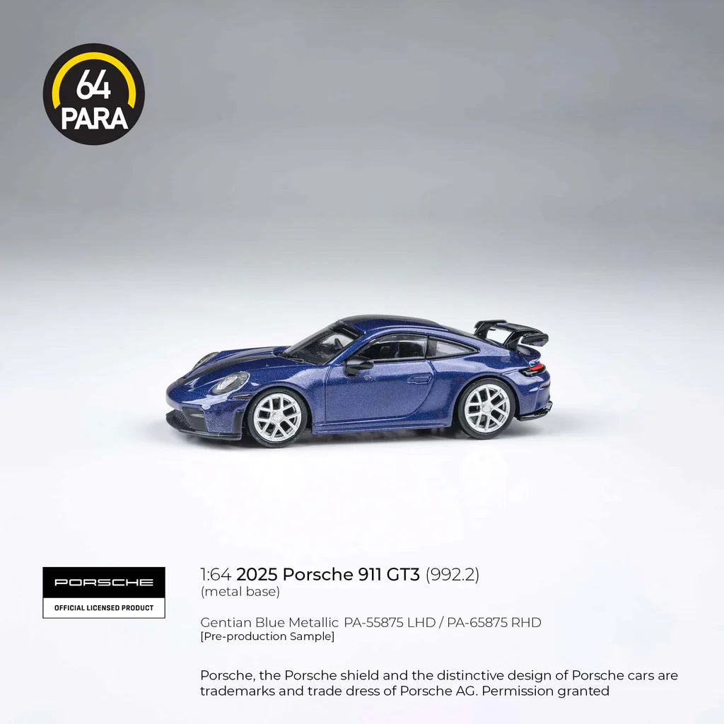 PARA64-Porsche 911 GT3 (992.2) Gentian Blue Metallic LHD PA-55875