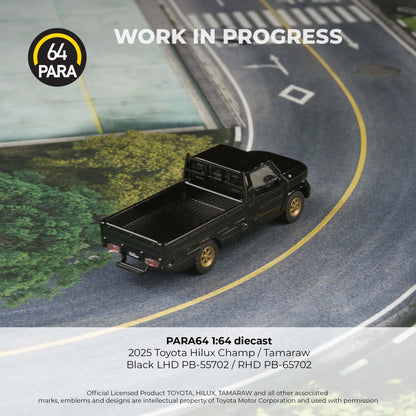 PARA64 2025 Toyota Hilux Champ Tamaraw – Black LHD 1:64 PB-55702