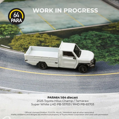 PARA64 Toyota Hilux Champ Tamaraw 2025 – Blanc Super White LHD 1:64 PB-55703