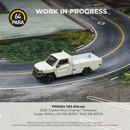 PARA64 Toyota Hilux Champ Tamaraw 2025 – Blanc Super White LHD 1:64 PB-55703