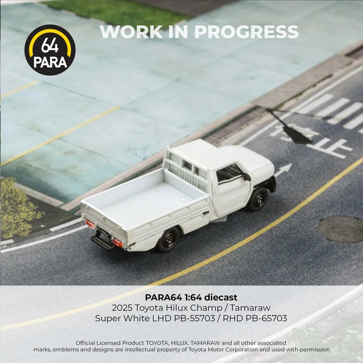 PARA64 Toyota Hilux Champ Tamaraw 2025 – Blanc Super White LHD 1:64 PB-55703