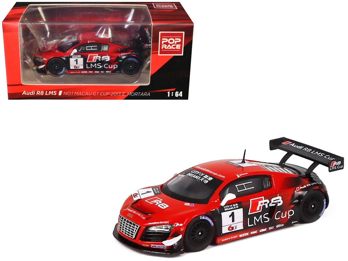POPRACE 1/64-Audi R8 LMS - No.1 Macau Cup 2013 E.Mortara- PR64-R8UL-13MGC01