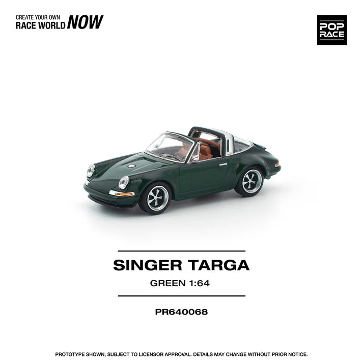 (PRE-ORDER 2026) POPRACE 1:64 Porsche Singer Targa Green PR640068