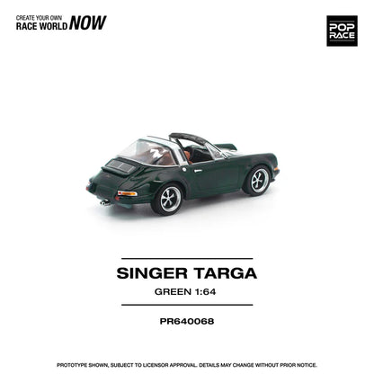 (PRE-ORDER 2026) POPRACE 1:64 Porsche Singer Targa Green PR640068