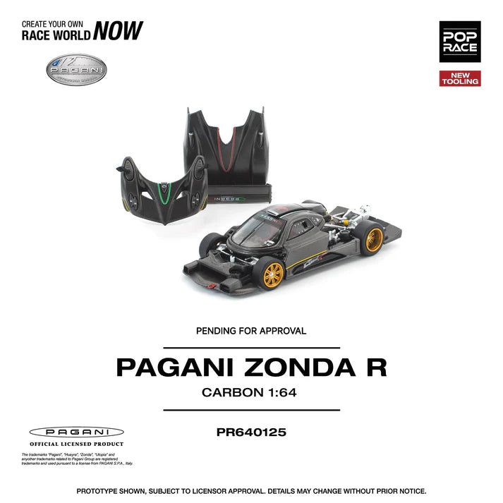 (PRE-ORDER 2026) POPRACE 1:64 Pagani Zonda R PR640125