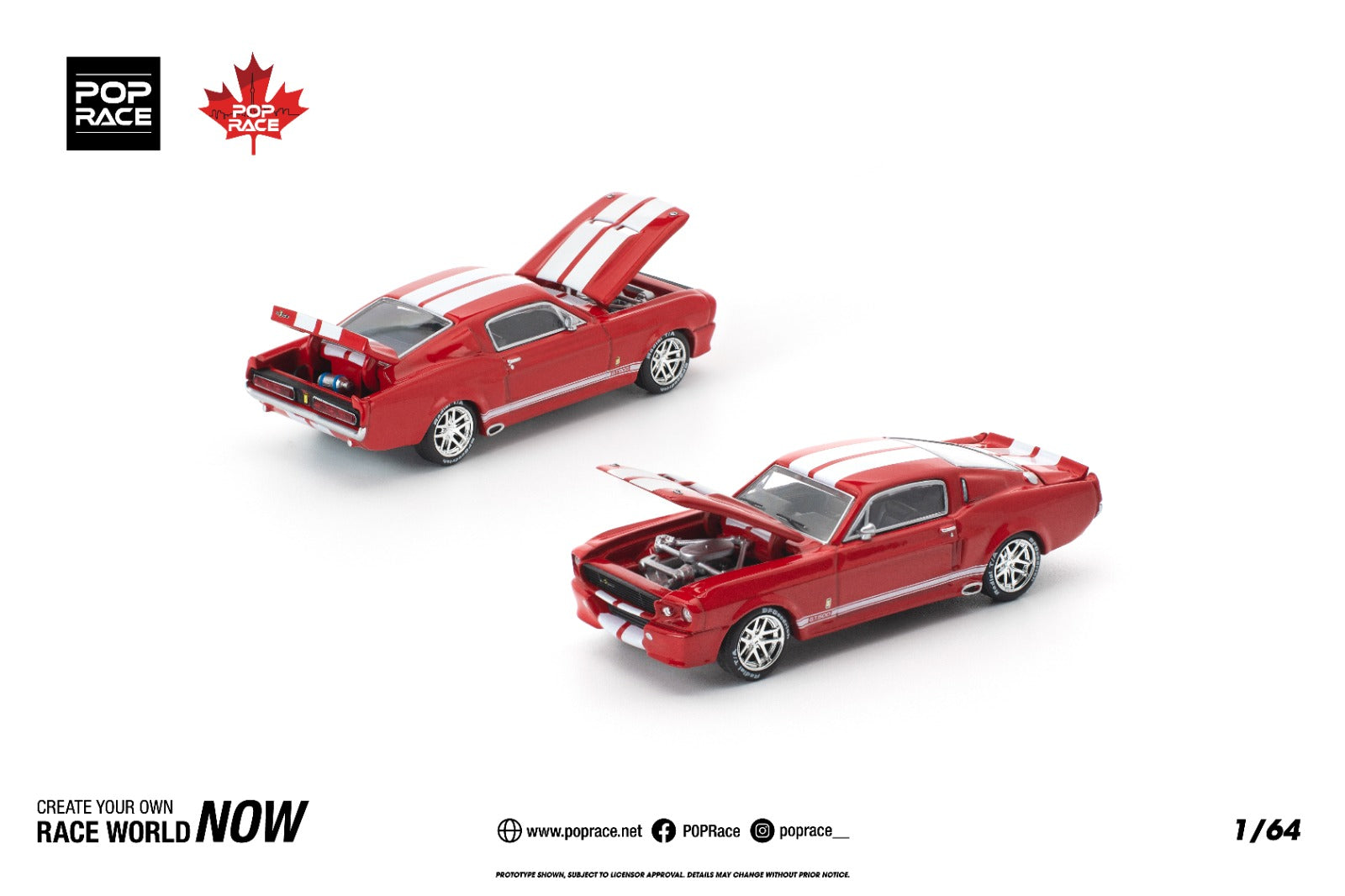 チェイス GT500 Mustang Shelby 1/64 RACE POP CHASE] Exclusive Event Canada GT300 Mustang Shelby Race Pop ミニカー