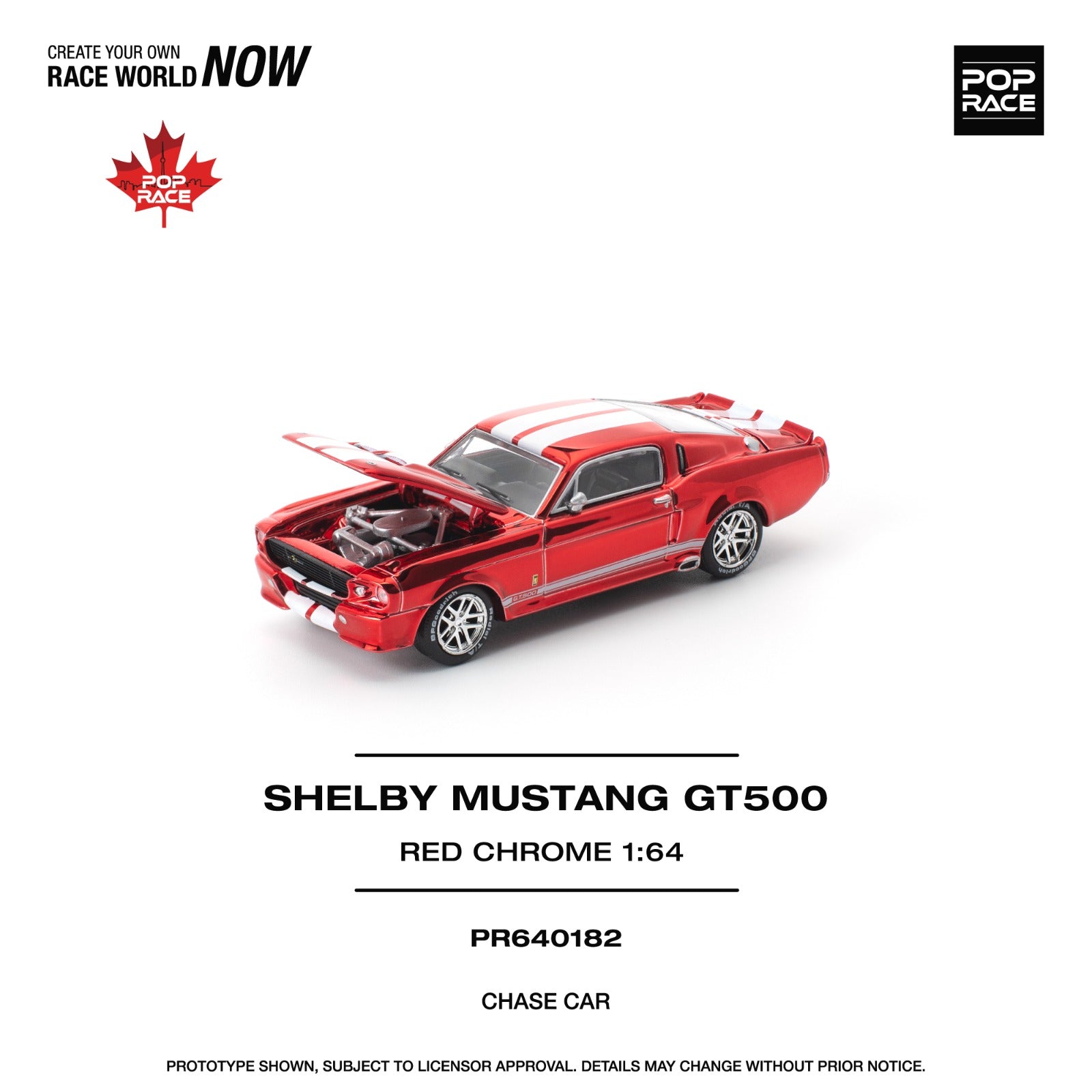 LIMIT 1 PER CLIENT) POPRACE 1/64 Shelby Mustang GT500 - (Canada