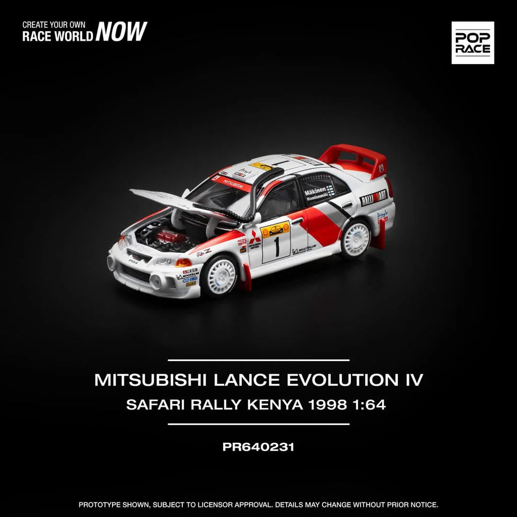 POPRACE 1/64 - Mitsubishi Lancer Evolution IV Safari Rally Kenya 1998 - PR640231