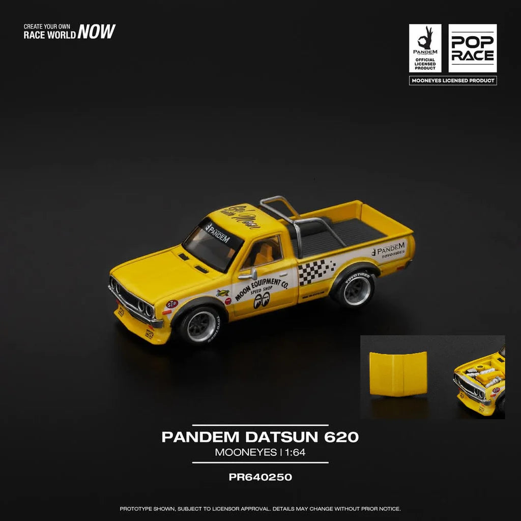 (PRE-0RDER 2025) POPRACE 1/64, PANDEM DATSUN 620 - MOONEYES