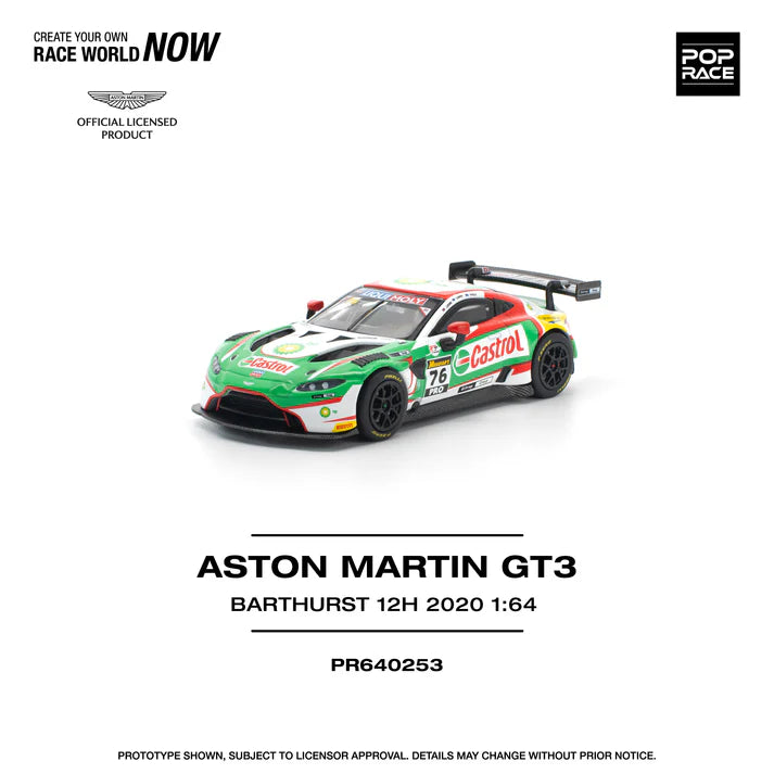 (PRE-ORDER 2026) POPRACE 1:64 Aston Martin Vantage GT3 Bathurst 12H 2020 PR640253