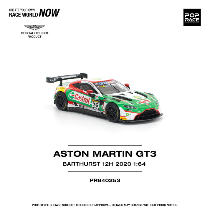 (PRE-ORDER 2026) POPRACE 1:64 Aston Martin Vantage GT3 Bathurst 12H 2020 PR640253