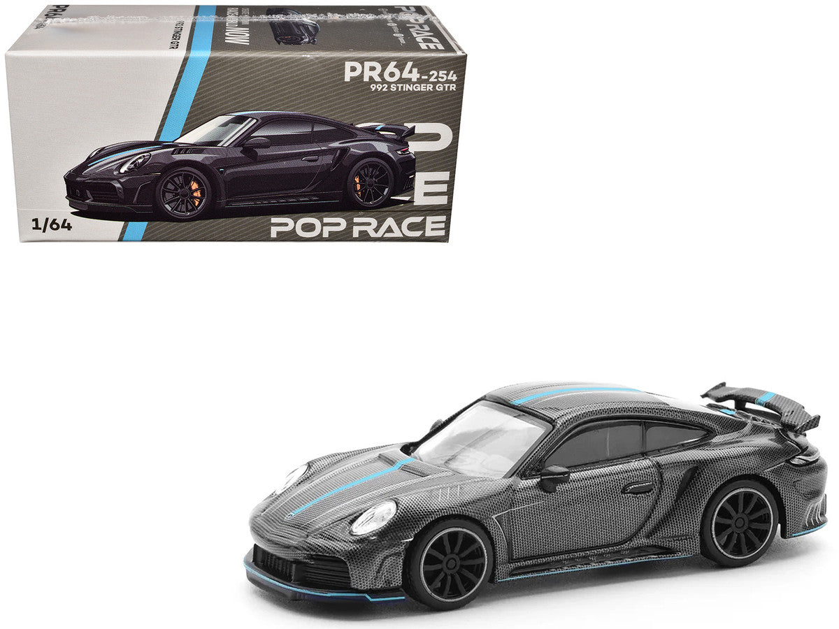 POPRACE 1/64 -  voir note boîte ouverte.  Le dernier  demo 992 Stinger GTR Carbon Edition - PR640254