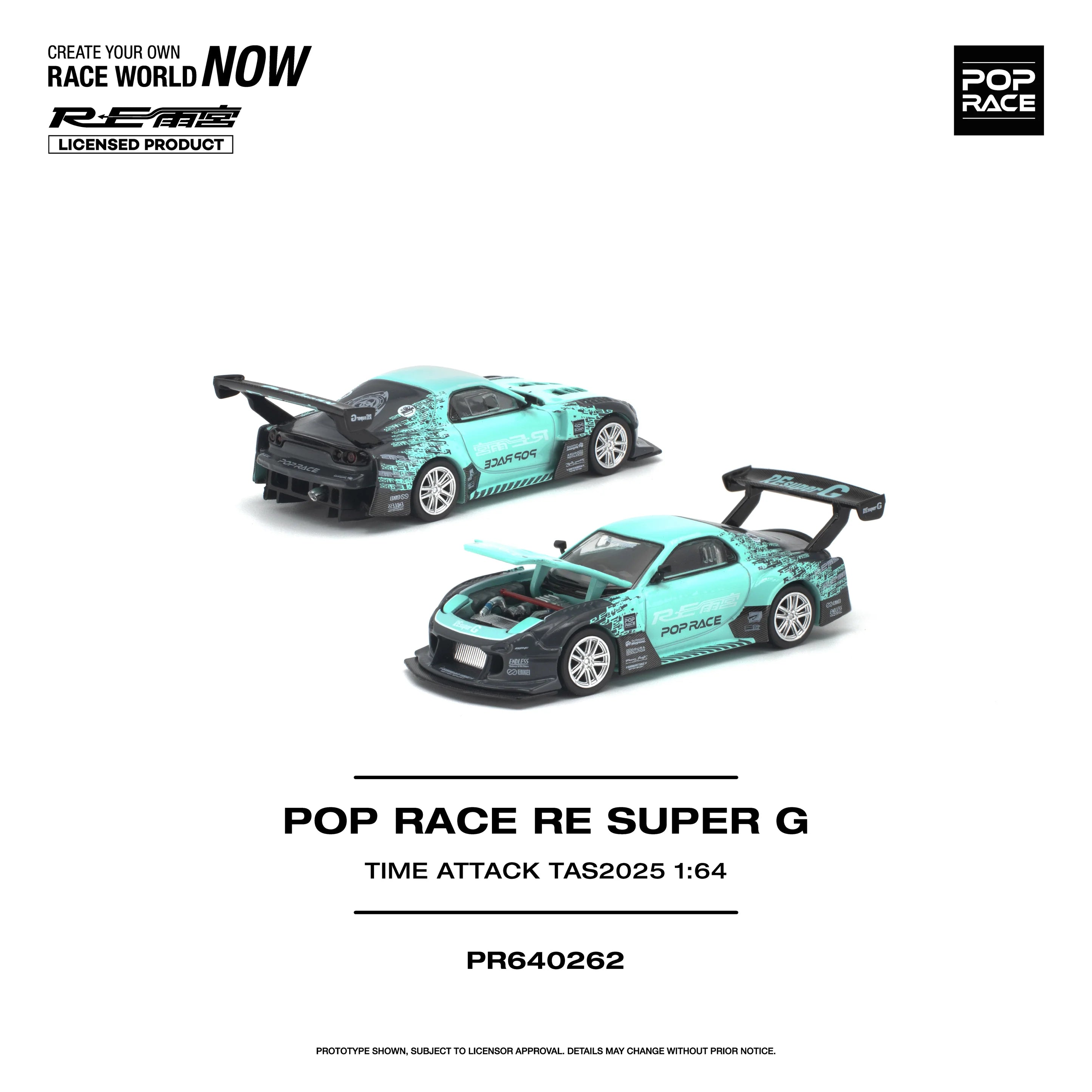 (PRE-ORDER 2026) POP RACE 1:64 RE Amemiya Super G Time Attack TAS 2025 PR640262