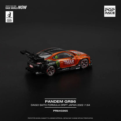 POPRACE 1/64, PANDEM GR86 - DAIGO SAITO FORMULA DRIFT JAPAN 2022, PR640265