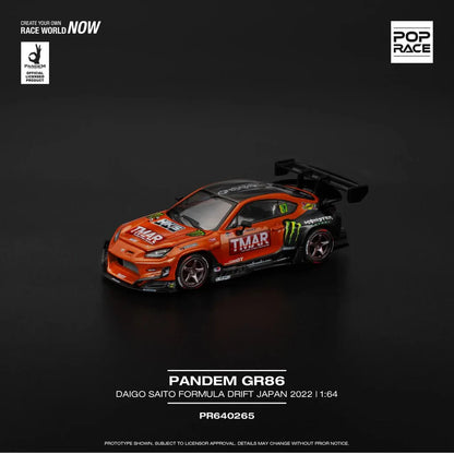 POPRACE 1/64, PANDEM GR86 - DAIGO SAITO FORMULA DRIFT JAPAN 2022, PR640265