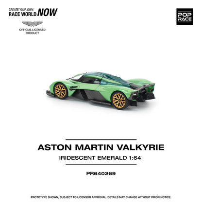 (PRE-0RDER 2025) POPRACE 1/64, ASTON MARTIN VALKYRIE IRIDESCENT EMERALD PR640269